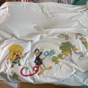 VINTAGE Looney Tunes Twin Flat Sheet